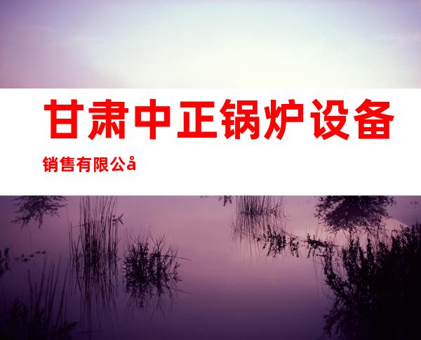 甘肃中正锅炉设备销售有限公司